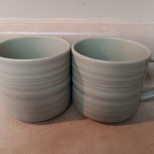 Starbucks Mug Set 2 Mint Green Vintage 2014 14 oz.